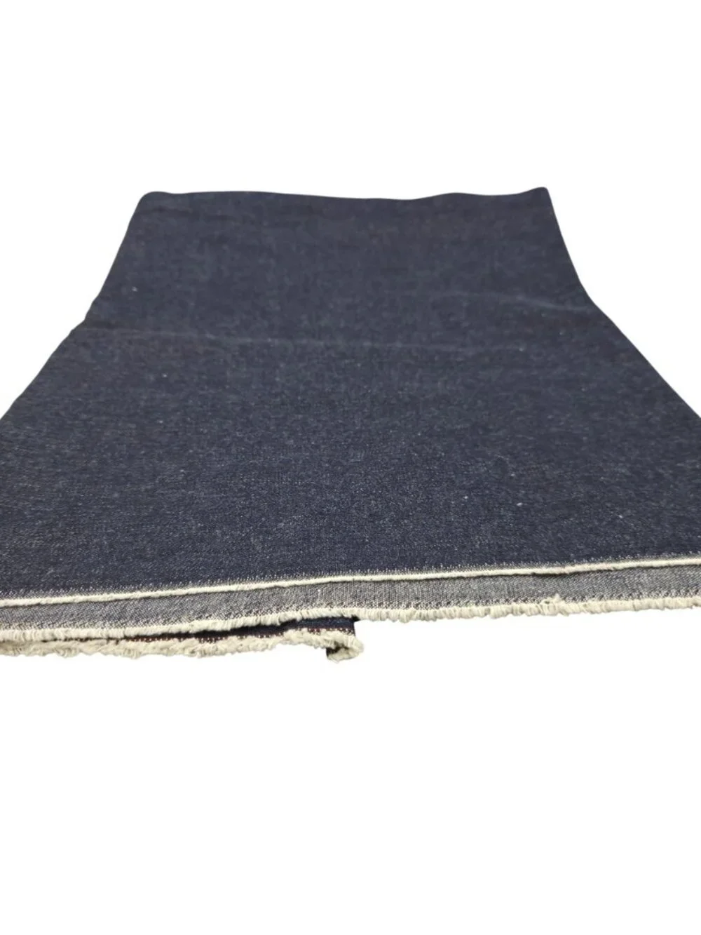 Dark Indigo Blue Selvedge Denim Fabric Medium Weight Prewashed 33 x 60 Wide